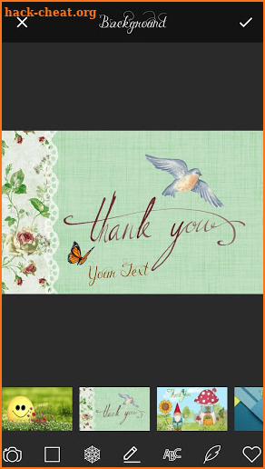 Thank You Cards Name Art Maker screenshot