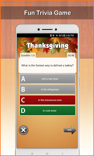 Thanksgiving 2018 App screenshot