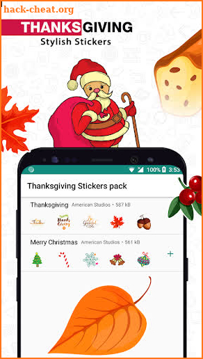 Thanksgiving & Christmas WAStickers screenshot