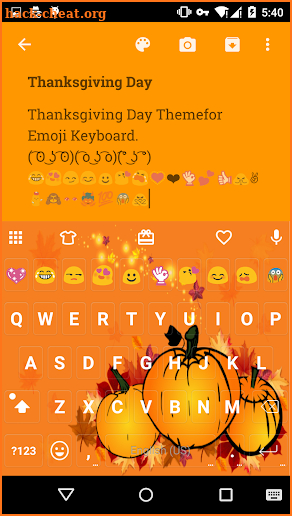 Thanksgiving Day Keyboard Skin screenshot