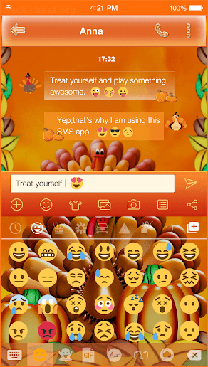 Thanksgiving Emoji Keyboard screenshot