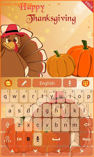 Thanksgiving GO Keyboard Theme screenshot