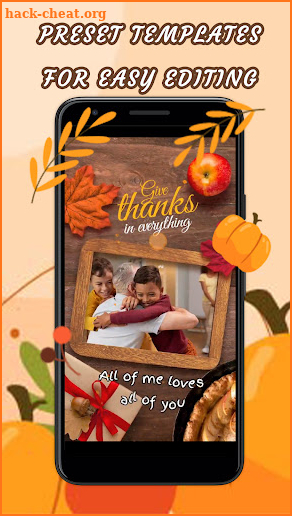 Thanksgiving Greeting Photo Frame & Video Maker screenshot