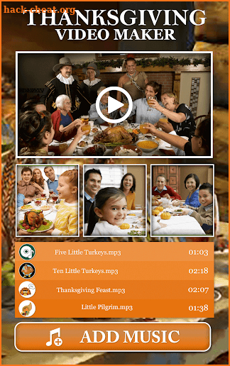 Thanksgiving Video Maker : Thanksgiving Slideshow screenshot