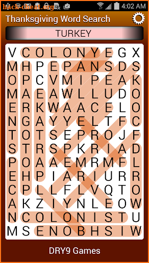 Thanksgiving Word Search screenshot