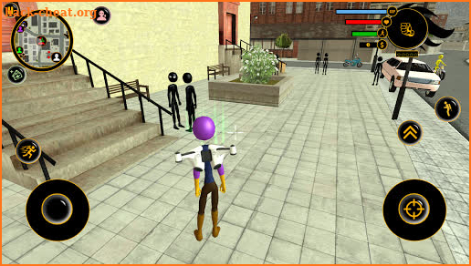 Thanos Stickman jetpack Crime Simulator screenshot