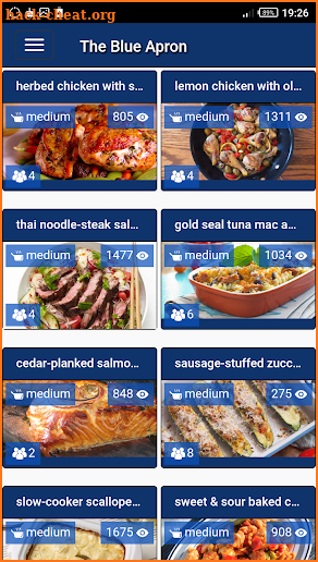 The blue apron : fresh food recipes screenshot