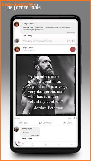 The Corner Table Social Media App screenshot