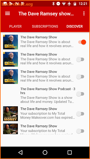 The Dave Ramsey Show podcast screenshot