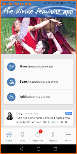 The divine feminine app: The DF App screenshot