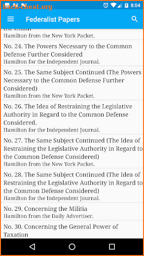 The Federalist Papers screenshot