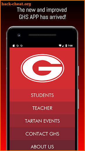 The GHS App screenshot