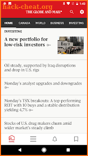 The Globe and Mail: News screenshot