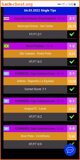 The HT/FT Betting Tips screenshot