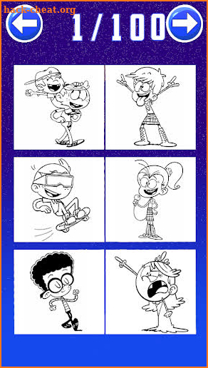 The Loud House coloring game screenshot