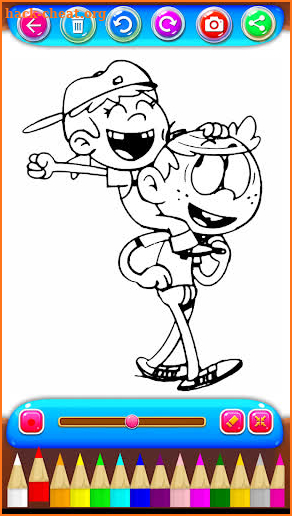 The Loud House coloring game screenshot