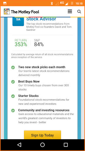 The Motley Fool screenshot