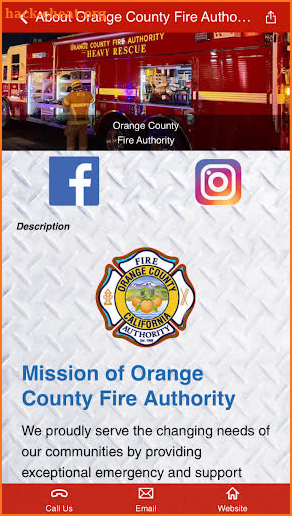 The Orange County Fire Authority App screenshot