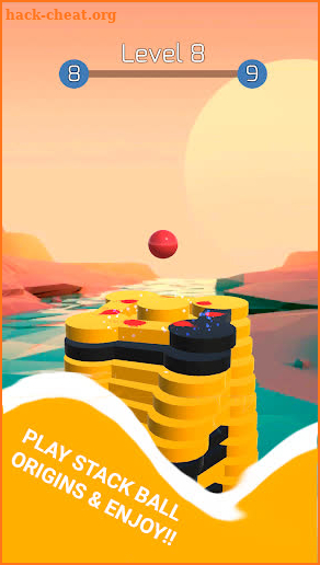 The Stack Ball : Fall Origins, jump to blocks ☄ screenshot