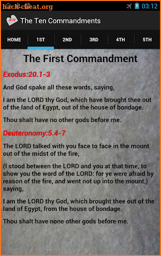 The Ten Commandments (KJV) screenshot