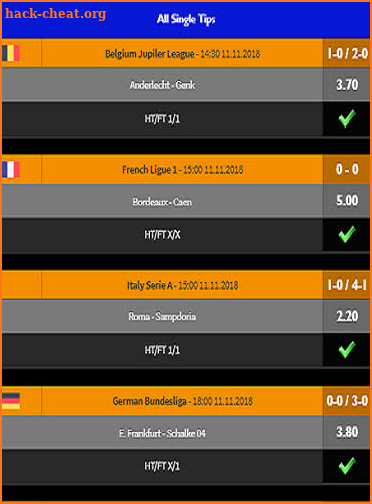 The Vegas HT/FT Betting Tips screenshot