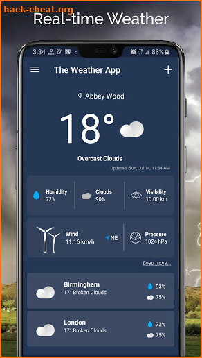 The Weather App screenshot