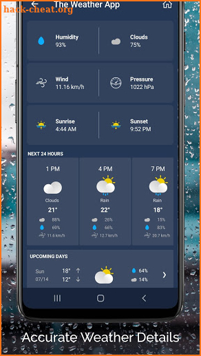 The Weather App screenshot