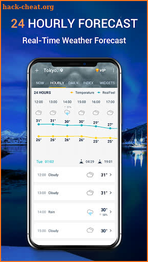 The weather forecast - Real Time Forecast & Alerts screenshot