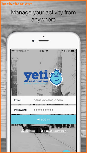 The Yeti Restoration App screenshot