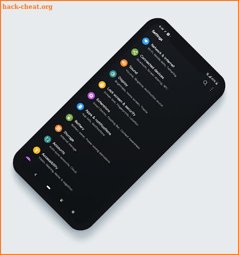 Theme Android Q Black for LG G7 screenshot