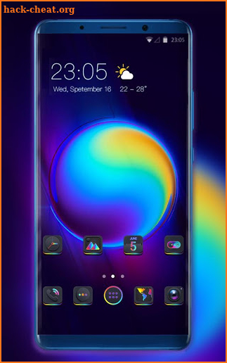 Theme for abstract neon ball wallpaper screenshot