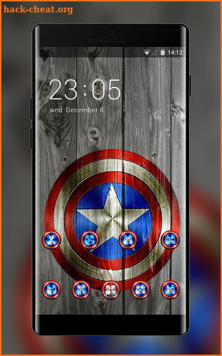 Theme for cool shield blue star wallpaper screenshot