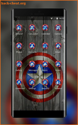 Theme for cool shield blue star wallpaper screenshot