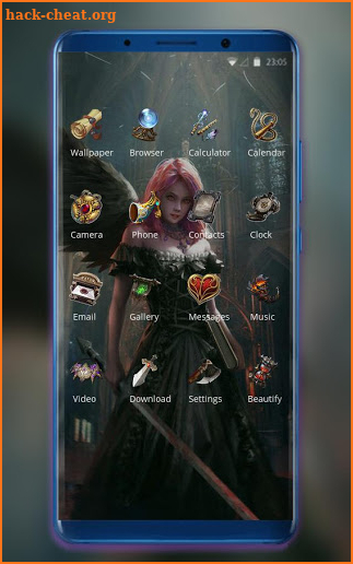 Theme for dark angle wallpaper screenshot