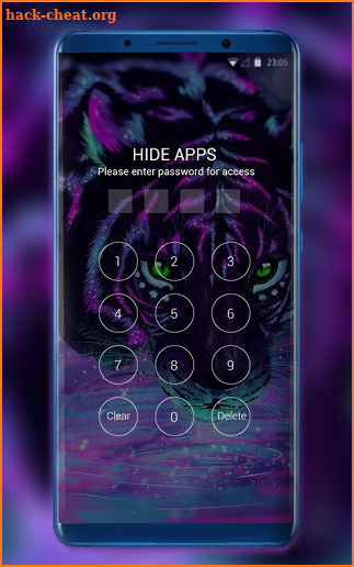 Theme for neon tiger bright wallpaper screenshot