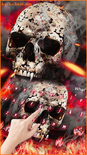 Theme skull Fire for Keyboard screenshot