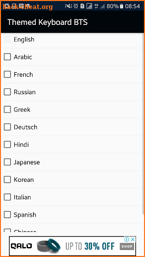 Themed Keyboard BTS screenshot