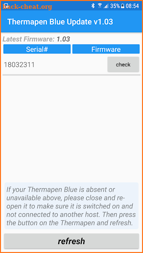 Thermapen Blue Update screenshot