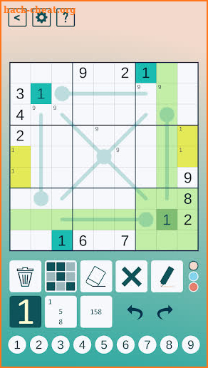 Thermo Sudoku screenshot