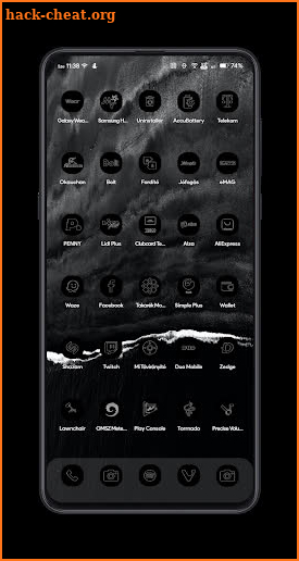 Thin Lines Amoled Icon Pack screenshot