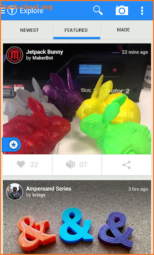 Thingiverse screenshot