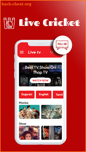 THOP TV - Live Cricket TV & Movies Free Guide screenshot