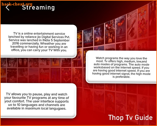 Thop TV : Live Cricket TV , Movies Free Guide screenshot