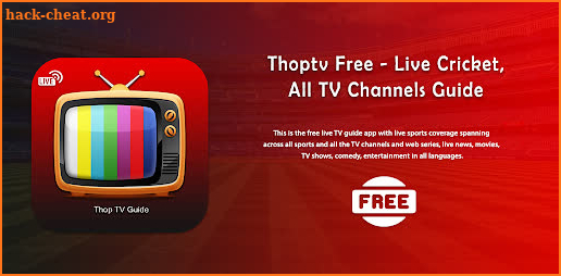 Thoptv Free - Live Cricket, TV Channels Guide screenshot