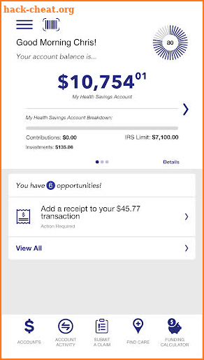 ThrivePass Pre-Tax Accounts screenshot