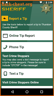 Thurston County Sheriff screenshot