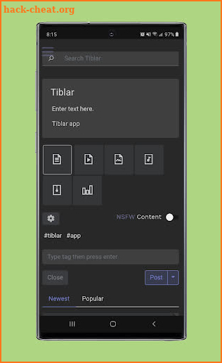 Tiblar screenshot