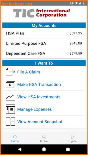 TIC International Benefits screenshot