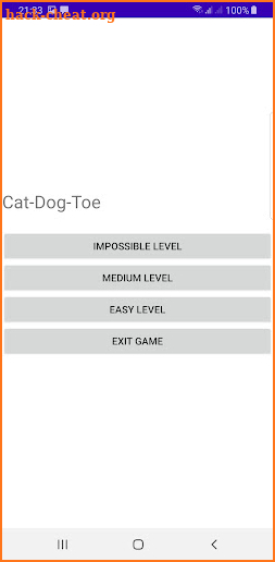 tic tac toe - dog and cat screenshot