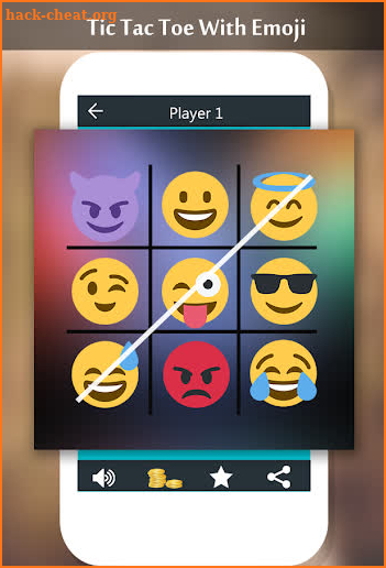 Tic Tac Toe With Emoji & Emoticon screenshot